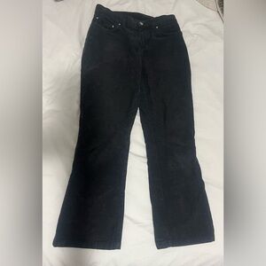 Jones New York Signature Petite Corduroy Black Jeans, Good Condition Size 2P